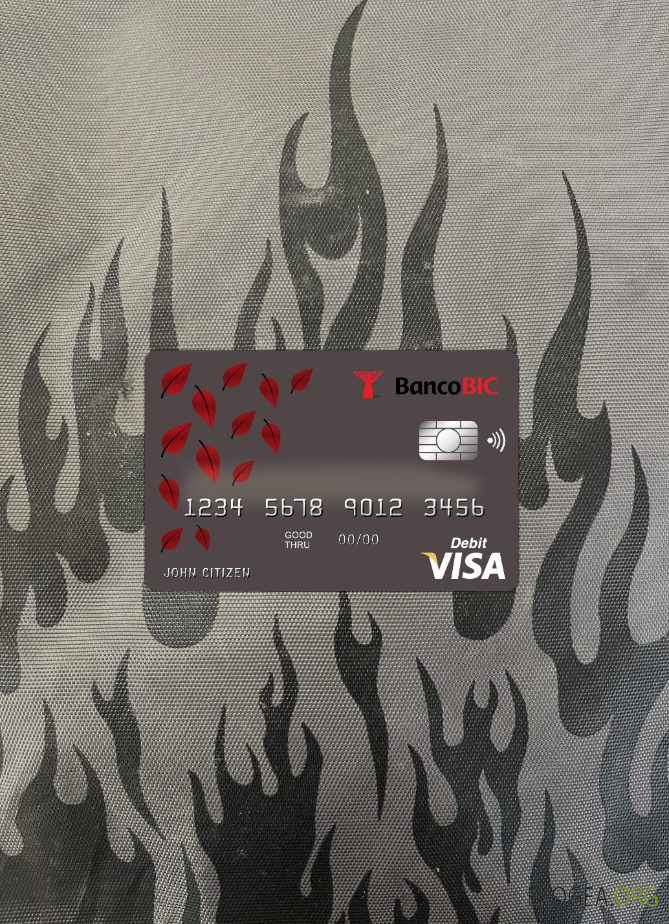 Angola Banco BIC carte visa bancaire avant photolook